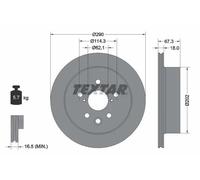 Disco freno TEXTAR 92334403 posteriore, ventilato, 1 Pezzo