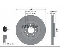 Textar Disco freno 92337803 ventilazione interna per Alfa Romeo Giulia