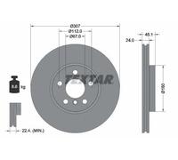 2X Textar 92347205 Disco Freno Per MINI F66 BMW U11