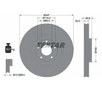 2x Textar 92348903 Disco Freno per Mazda CX-60 Kh