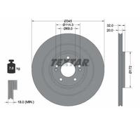 TEXTAR 92349403 Disco freno per GENESIS,HYUNDAI,KIA