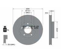 2x Disco freno ventilazione interna 92351203 TEXTAR per KIA HYUNDAI