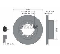2x Disco freno ventilazione interna 93117600 TEXTAR per RENAULT TRUCKS RENAULT