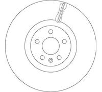 Disco freno TRW DF6939S anteriore, ventilato, 1 Pezzo