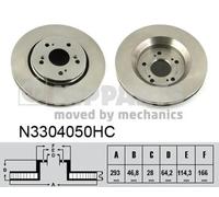 N3304050HC Coppia disco freno anteriore (NIPPARTS)