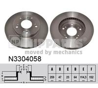 N3304058 Coppia disco freno anteriore (NIPPARTS)