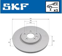 2x Disco freno ventilazione interna VKBD 81362 V1 SKF