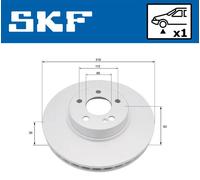 2x Disco freno ventilazione interna VKBD 81374 V1 SKF