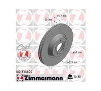 ZIMMERMANN 100.3318.20 Disco freno