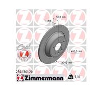 ZIMMERMANN 250.1361.20 Disco freno