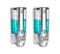 2X Dispenser di Sapone, Dispenser per Mano Murale, Dispenser di per Manuale 350 ML, Doccia