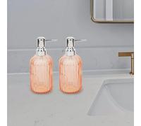 2x Dispenser di sapone per piatti in vetro Dispenser di bottiglia di sapone