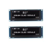 2X Display OLED da 3,12 Pollici 256x64 SSD1322 Driver Modulo LCD Grafico Parallelo/SPI Pin di Saldatura per /C51 Bianco