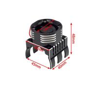 2X Dissipatore di Calore Della Ventola di Raffreddamento del Motore da 42 mm con Luce un LED per 1/10 E-Maxx E-Revo Summit Arrma 1/8 Kraton