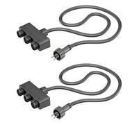 2x distributore a 3 vie per sistema a innesto NEMO (IP44) 1 m nero