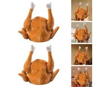 2x Divertente Cappello di Tacchino Arrosto con Pollo Creativo per La Festa di