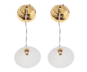 2x Dollhouse Miniature 1:12 Moderna Plafoniera Lampada a Batteria