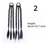 2X Donna Variopinto Parrucca Treccia Doppio Coda Ragazze Twist Treccia Hiphop