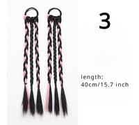2X Donna Variopinto Parrucca Treccia Doppio Coda Ragazze Twist Treccia Hiphop