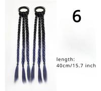 2X Donna Variopinto Parrucca Treccia Doppio Coda Ragazze Twist Treccia Hiphop