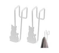 2X Door Hanger Hook, Door Hooks - Cat Pattern Bathroom Towel Hook, Bathroom Towel Holder, Bathroom Hooks, Multipurpose Crown Hanger