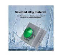 2X Door Opener Release Button Aluminum Alloy Waterproof Button for Door Access Control System Entry Open B
