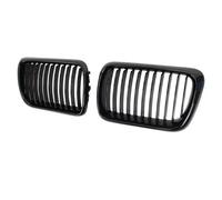 2x Doppia Linea Stile Auto Da Corsa Anteriore Kindey Griglie Per BMW Per E36 LCI 1996-1999 Per M3 Lucido Doppie Doghe Griglie Superiori Griglia Paraurti(Single-Glossy Black)