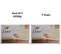 2x Dove Coccole Crema di Bellezza Barrette 4 X 90g (8 Saponi)