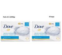 2X DOVE Crema Esfoliante Delicata In Barrette 4 X 90G (8 Saponi Totali)