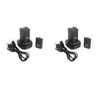 2X Dual Charger Dock Station con 4Pcs 4800Mah Batteria Ricaricabile LED Luce di Ricarica per Spina Ue