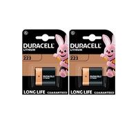 2X Duracell 223 Batterie Lithium (2 Blister da 1 Batteria) 2 Pile (CR-P2)