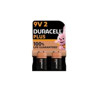2X Duracell 9V Plus (1 Blister Da 2 Batterie) 2 Pile (6LR61/MN1604)