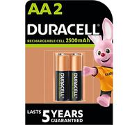 2X Duracell AA Ricaricabile 2500 mAh (1 Blister Da 2 Batterie) 2 Pile Stilo Ricaricabili