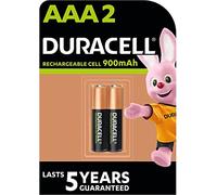 2X Duracell AAA Ricaricabili 900 mAh (1 Blister Da 2 Batterie)2 Pile Ministilo Ricaricabili