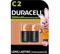 2X Duracell C Ricaricabili 3000 mAh HR14/DC1400 (1 Blister da 2 Batterie) 2 Pile