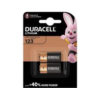 2X Duracell CR123 Batterie Litio 3V DL123A 123A Flash Per Fotocamera