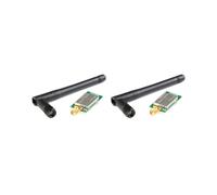 2X E01-ML01DP5 Modulo Ricetrasmettitore Wireless NRF24L01P+P LNA 2.4G A Lungo Raggio da 20 DBm e 2100 M, Antenna ML01DP5 con Schermatura