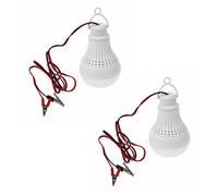 2X E27 12W LED Lampadina di Emergenza Caccia Lampade Esterna Luce DC 12V