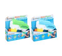 2x Elettrico Pistola ad Acqua Con Effetti-Luce a Pile 8m Gamma