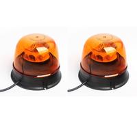 2x Emergenza LED 12-24V Luci Arancione Beacon Camion Hdv Trattore Bus Van Auto