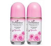 2x Enchanteur Romantic Roll-On Deodorante con Rose e Gelsomino per Donna, 50 ml