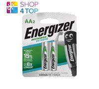 2x Energizer Recharge Extreme Batterie Ricaricabili AA NiMH 2300mAh