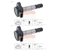 2x Eps 1.970.457 Bobina per Honda Civic VII Accord VI Fr-V Stream Legend IV