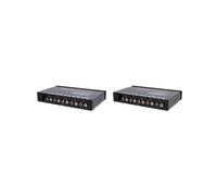 2X Equalizzatore Audio per Auto Un 7 Bande, Equalizzatore Grafico per Amplificatore per Auto Regolabile Un 7 Bande con Interruttore di Selezione