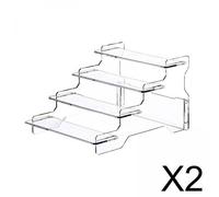 2x Espositore Ripiano Supporto Organizzatore Modello Di Stoccaggio