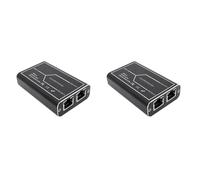 2X Estensore Gigabit POE 2 Porte 1000M Ripetitore di Rete 30W IEEE802.3Af/At Plug& per Telecamera IP NVR PoE