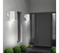 2x Esterno Parete Luci Giù Faretto Bianco Voce di Hof Illuminazione GU10 Lampade [EEK: Non valutato]