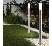 2x Esterno Supporto Lampada Acciaio Inox Giardino Movimento Faretto Cortile [EEK: Non valutato]