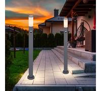 2x Esterno Supporto Piedistallo Lampada Giardino Acciaio Inox Movimento Colonne [EEK: Non valutato]