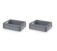 2x Eurobehälter 80 x 60 x 22 inkl. gratis Zollstock 2er Set